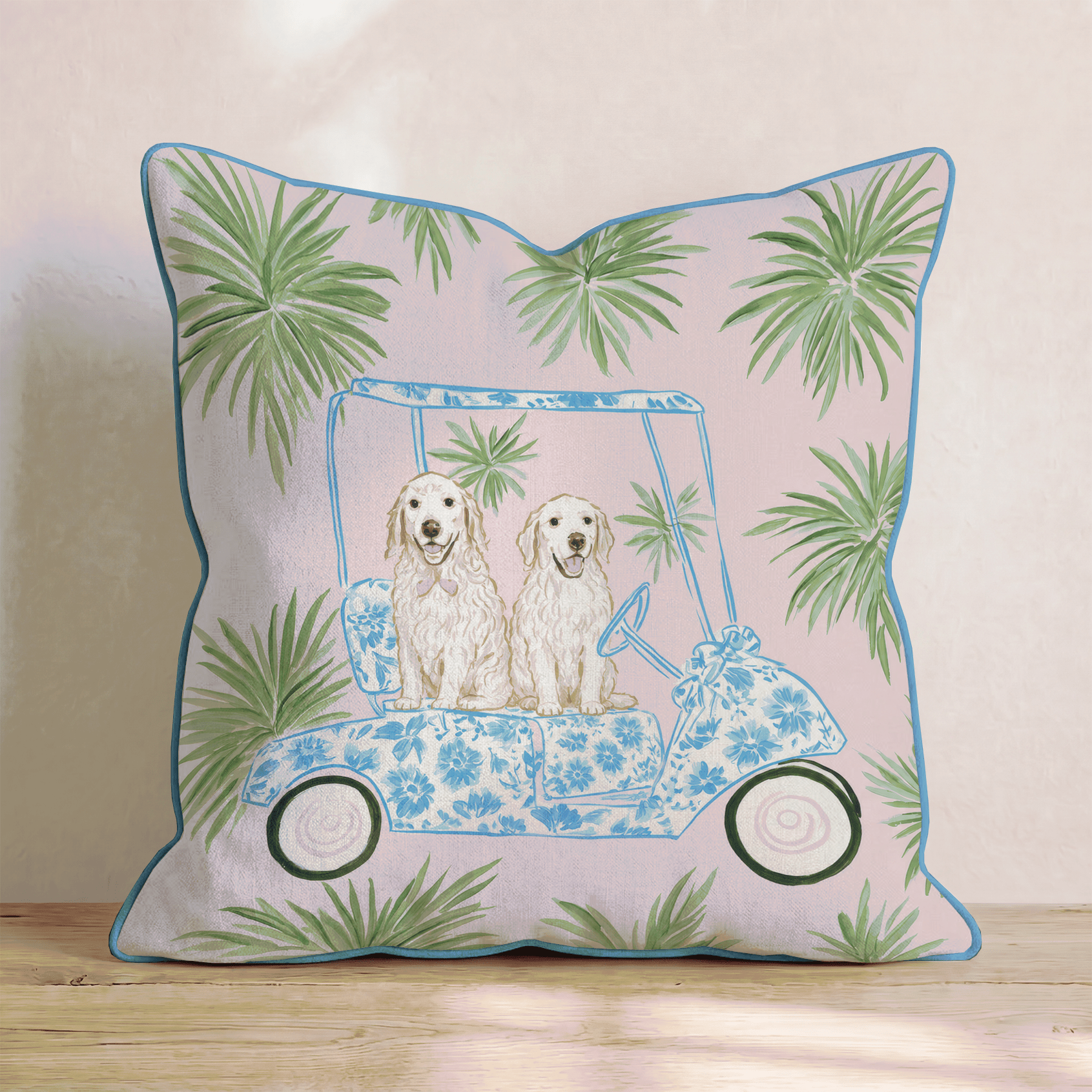 Golf Cart FURiends_ Throw Pillow - Hillcroft Home