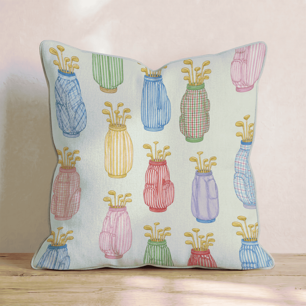 Golf Club Bundle Throw Pillow - Hillcroft Home