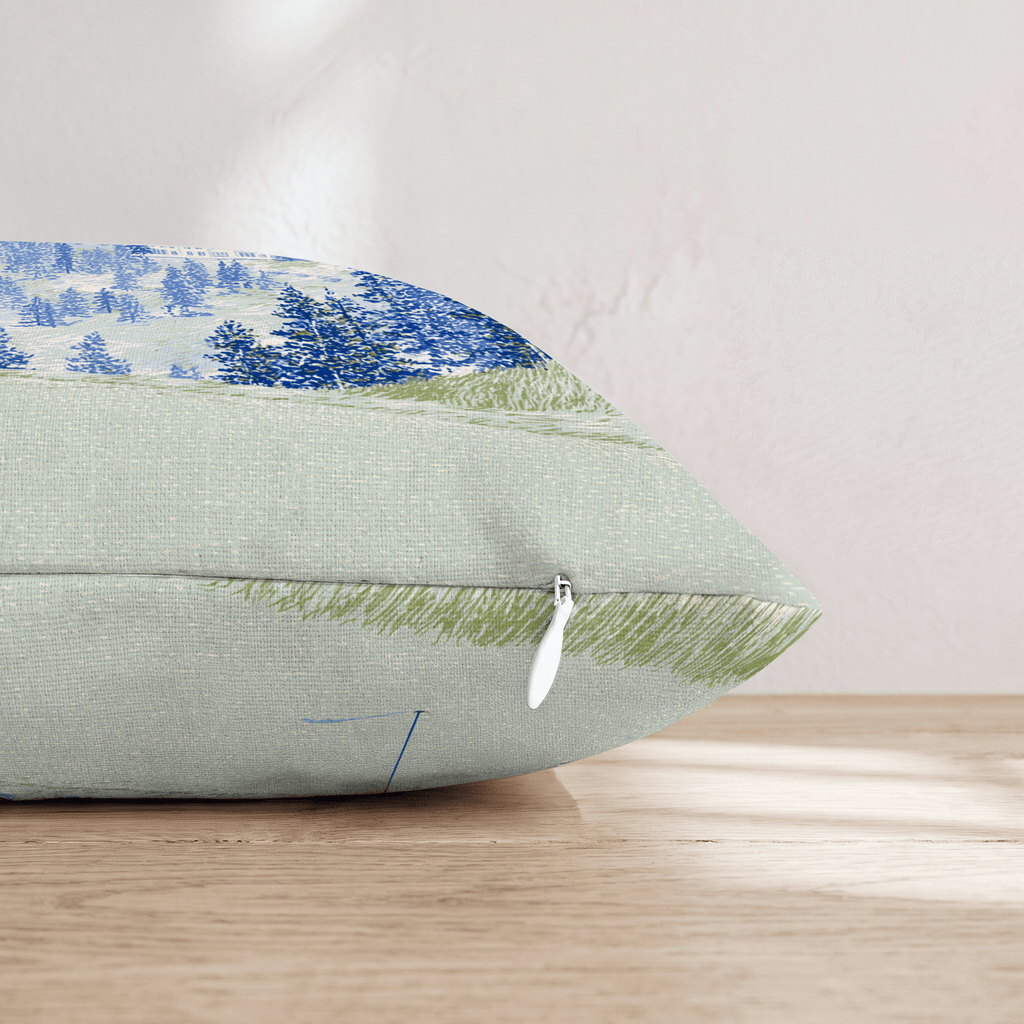 Golf Green In the Mountains Throw Pillow - Hillcroft Home
