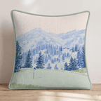 Golf Green In the Mountains Throw Pillow - Hillcroft Home
