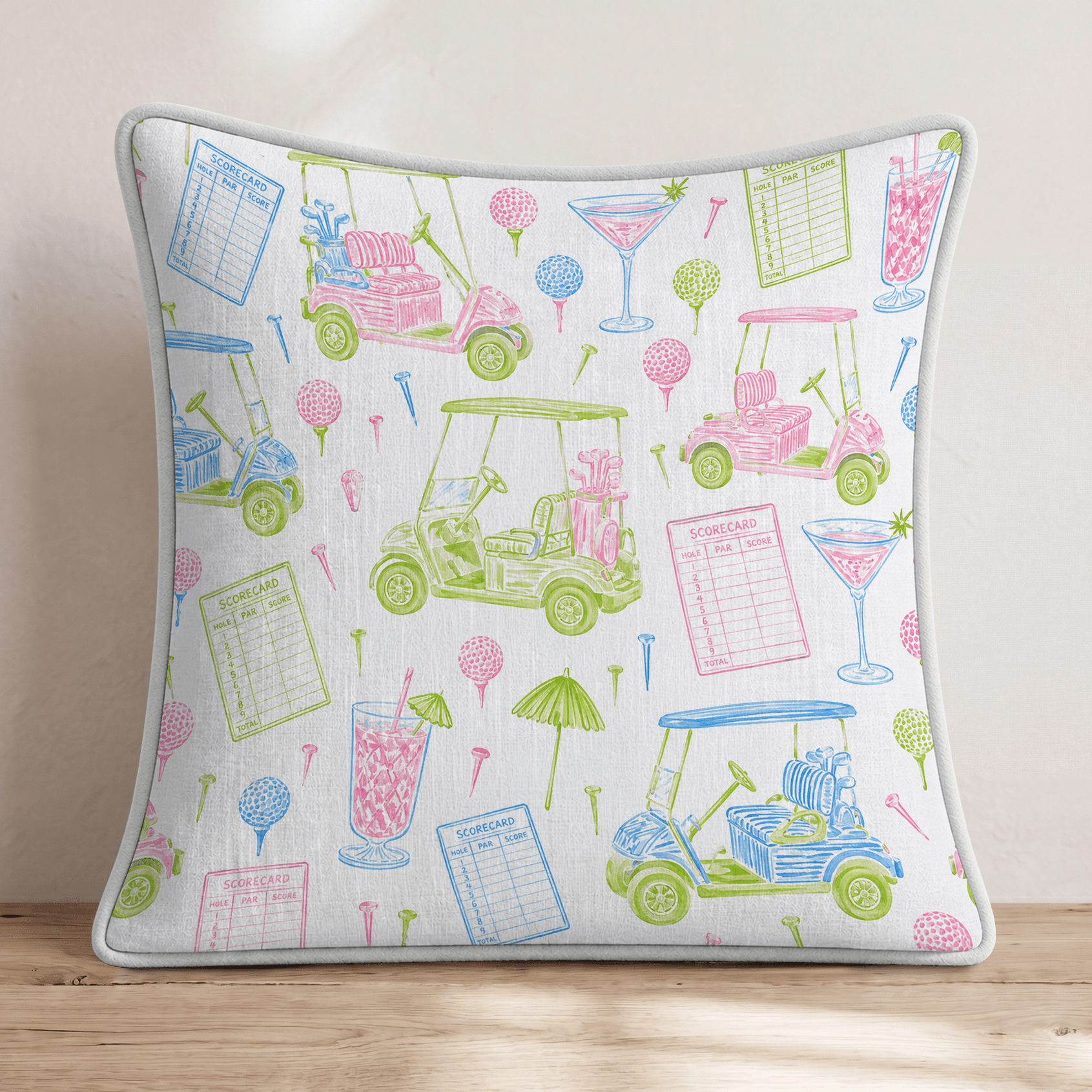 Golf Scramble Throw Pillow - Hillcroft Home