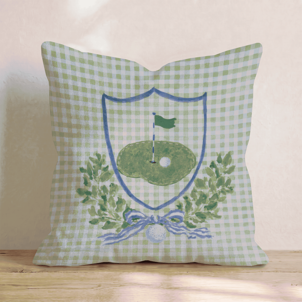 Golf Shield Throw Pillow - Hillcroft Home