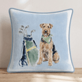 Golf Trip Airedale Terrier Throw Pillow - Hillcroft Home