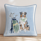 Golf Trip Australian Shepherd Throw Pillow - Hillcroft Home
