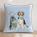 Golf Trip Beagle Throw Pillow - Hillcroft Home