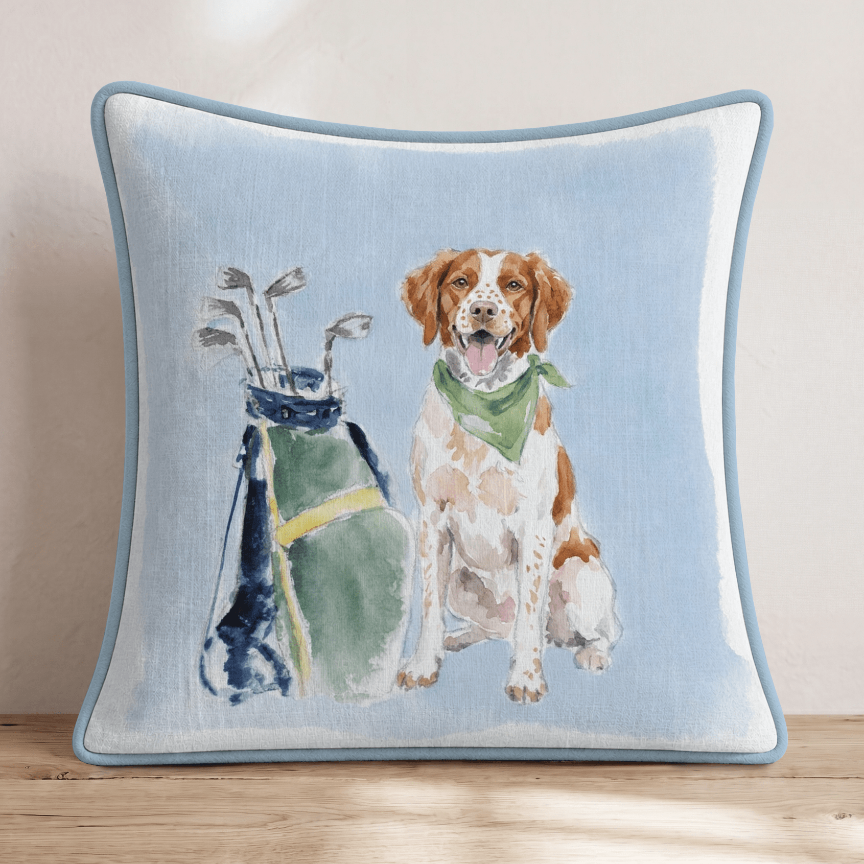 Golf Trip Brittany Throw Pillow - Hillcroft Home