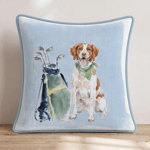 Golf Trip Brittany Throw Pillow - Hillcroft Home