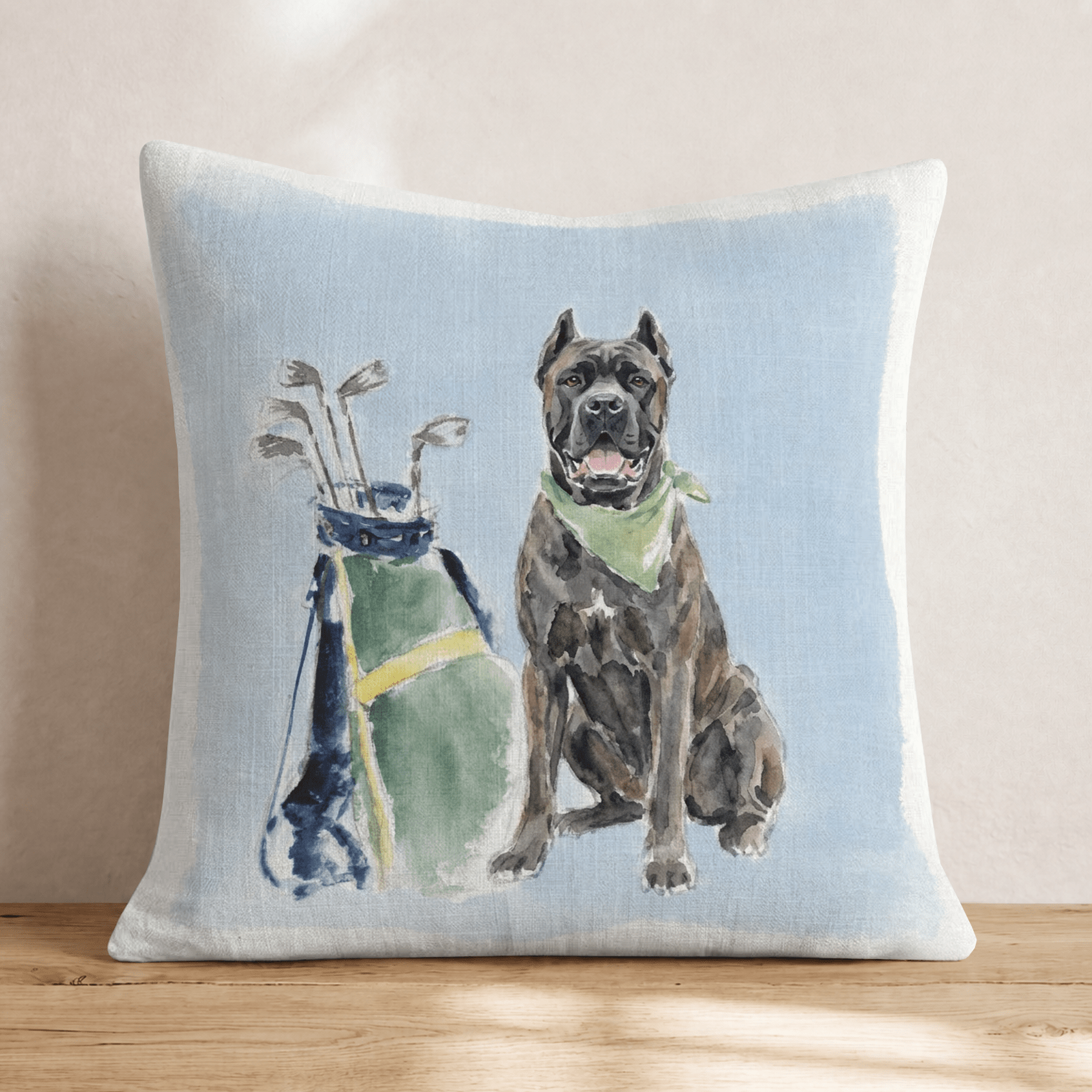 Golf Trip Cane Corso Throw Pillow - Hillcroft Home