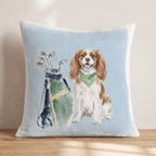 Golf Trip Cavalier King Charles Spaniel Throw Pillow - Hillcroft Home