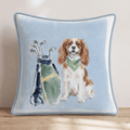 Golf Trip Cavalier King Charles Spaniel Throw Pillow - Hillcroft Home