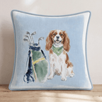 Golf Trip Cavalier King Charles Spaniel Throw Pillow - Hillcroft Home