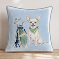 Golf Trip Chihuahua Throw Pillow - Hillcroft Home