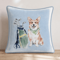 Golf Trip Corgi Throw Pillow - Hillcroft Home