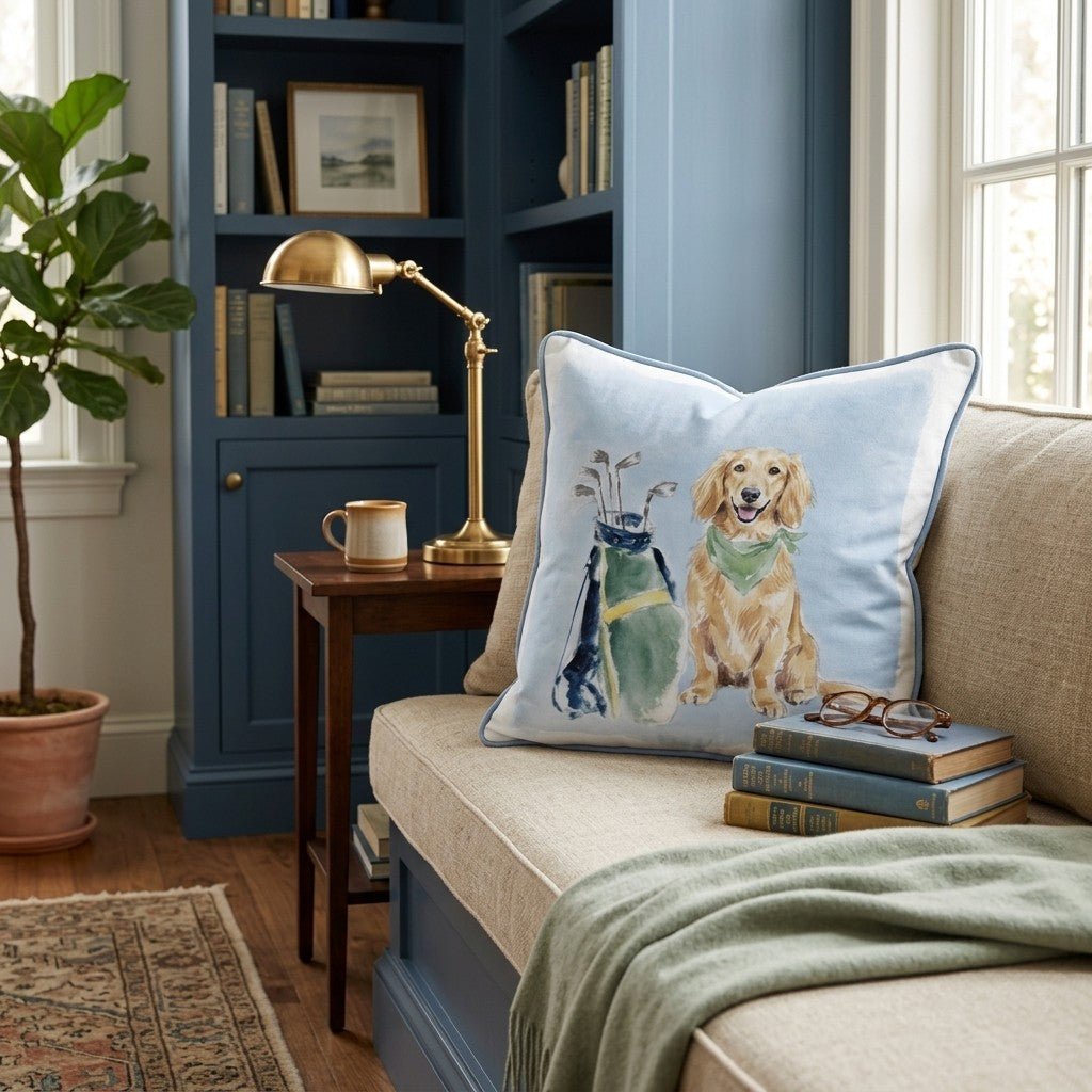 Golf Trip Dachshund Throw Pillow - Hillcroft Home