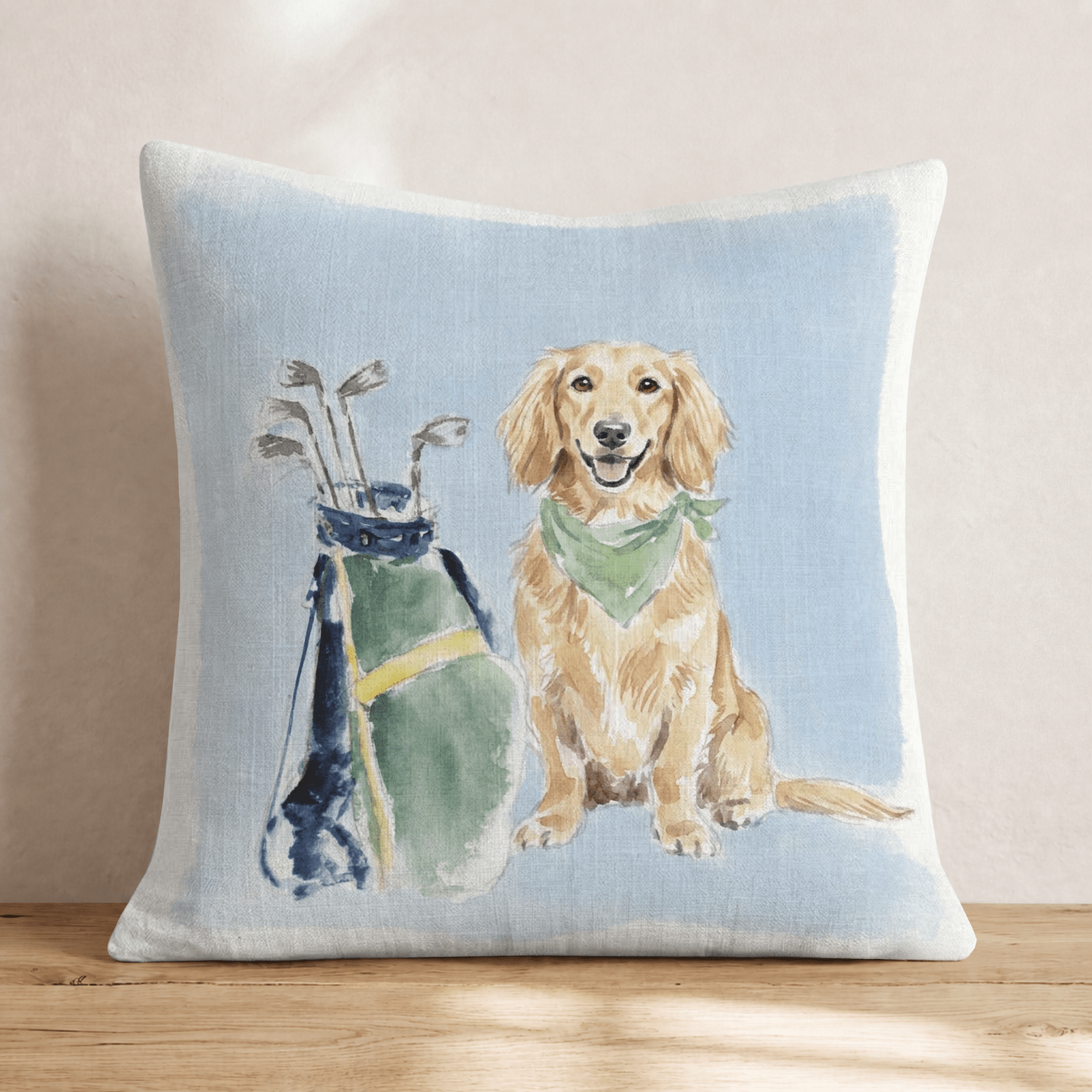 Golf Trip Dachshund Throw Pillow - Hillcroft Home