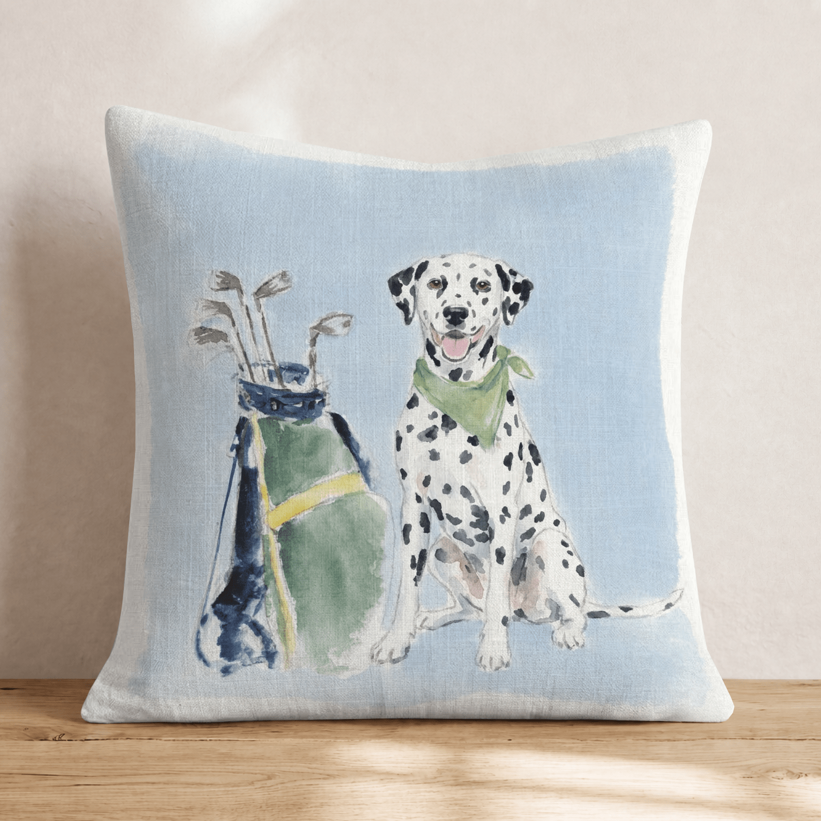 Golf Trip Dalmatian Throw Pillow - Hillcroft Home