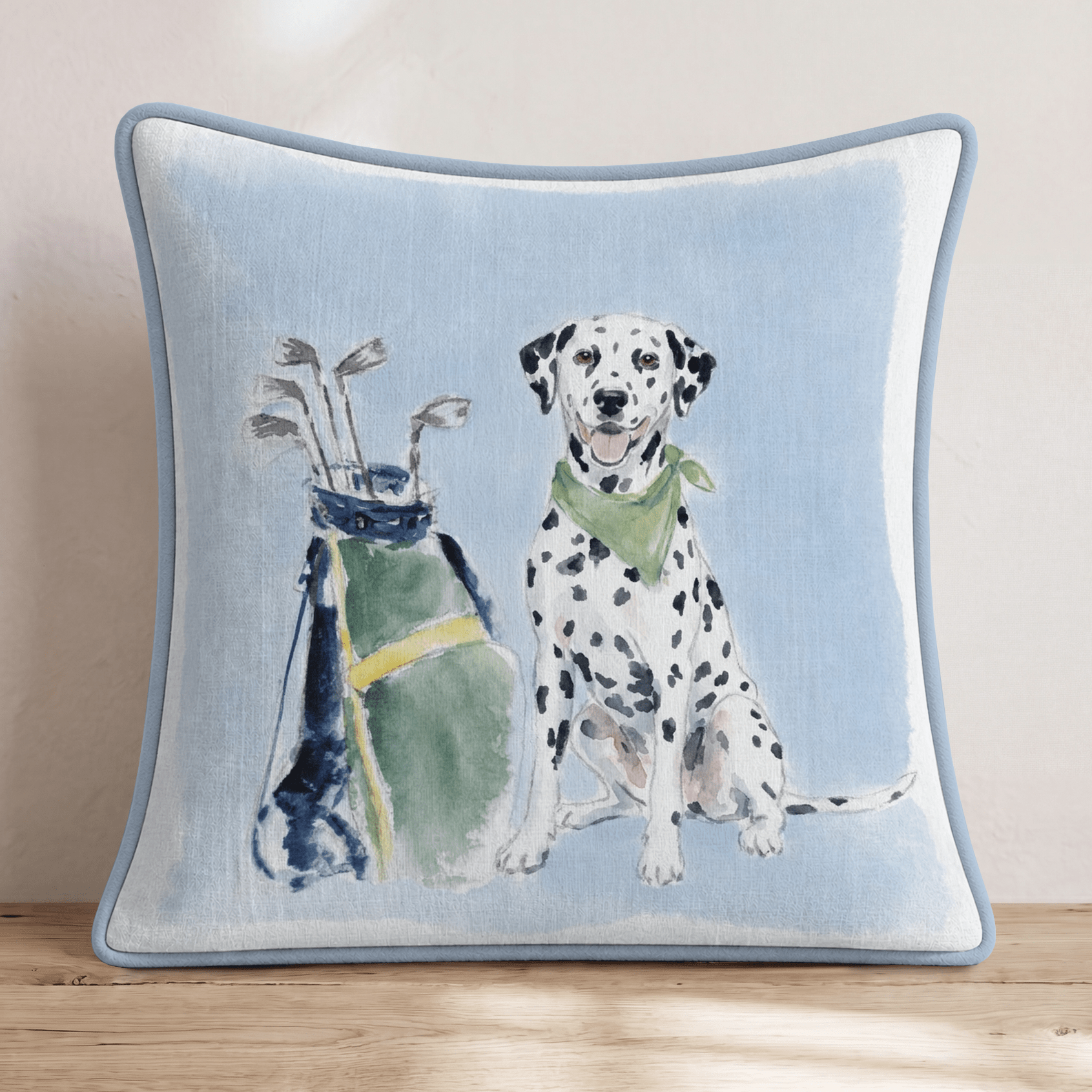 Golf Trip Dalmatian Throw Pillow - Hillcroft Home