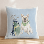 Golf Trip French Bulldog Throw Pillow - Hillcroft Home