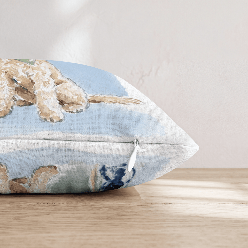 Golf Trip Goldendoodle Throw Pillow - Hillcroft Home