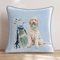 Golf Trip Goldendoodle Throw Pillow - Hillcroft Home