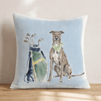 Golf Trip Greyhound Throw Pillow - Hillcroft Home