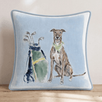 Golf Trip Greyhound Throw Pillow - Hillcroft Home
