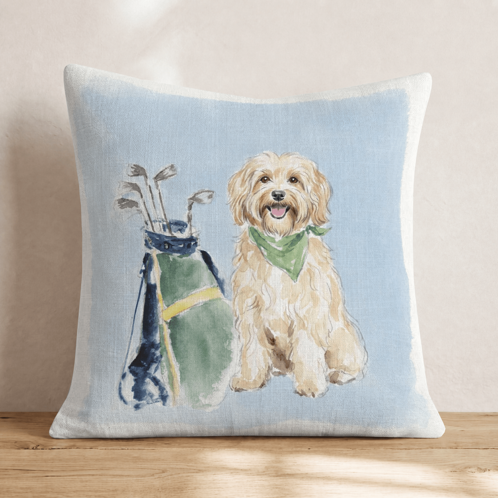 Golf Trip Havanese Throw Pillow - Hillcroft Home