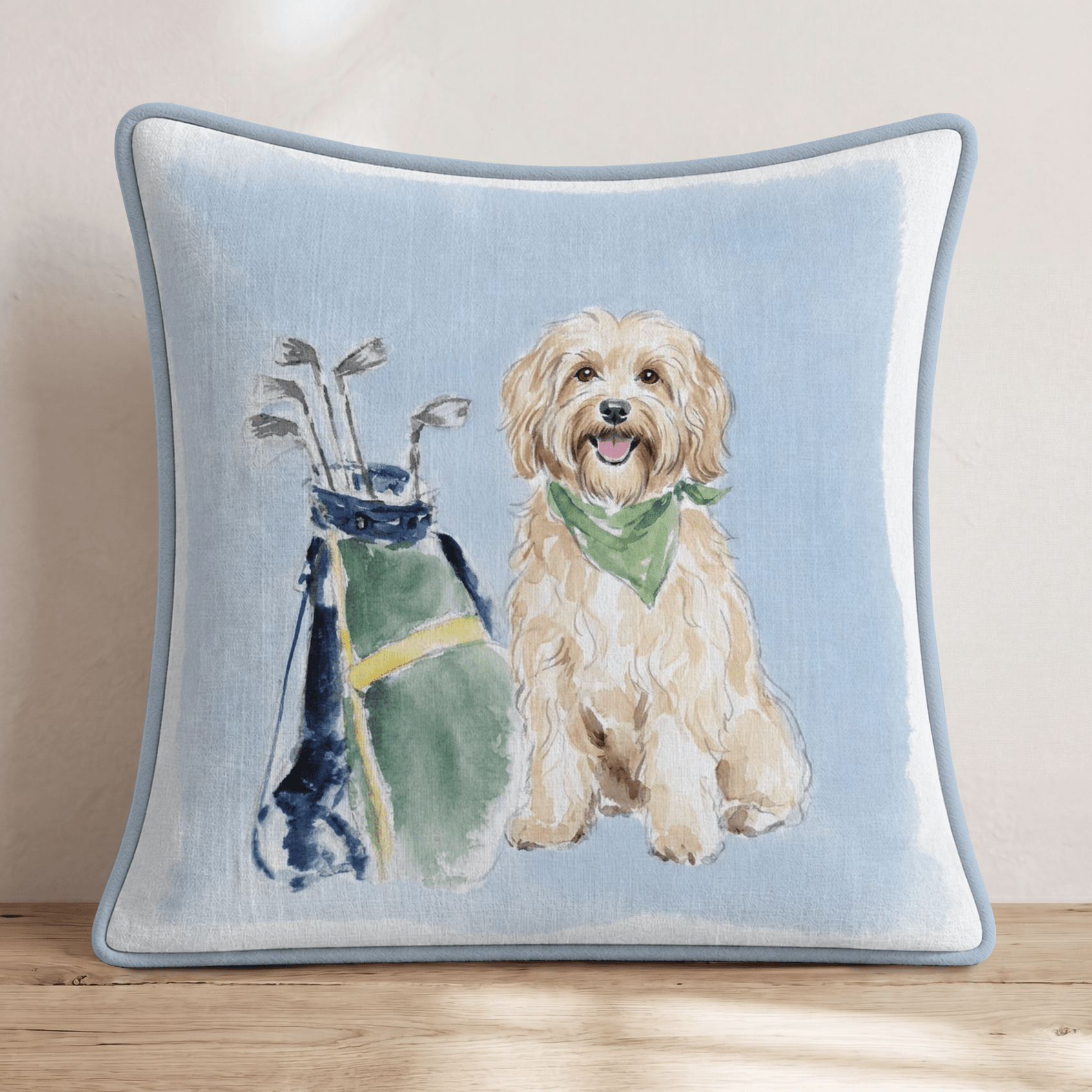 Golf Trip Havanese Throw Pillow - Hillcroft Home
