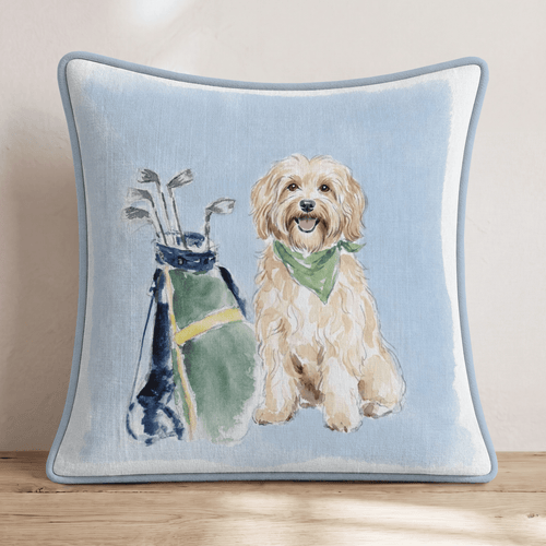 Golf Trip Havanese Throw Pillow - Hillcroft Home