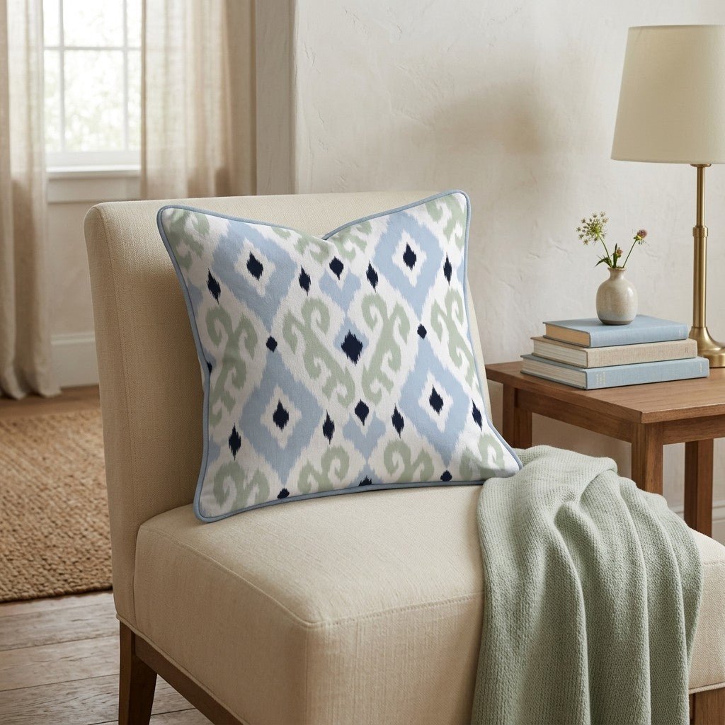Golf Trip Ikat Throw Pillow - Hillcroft Home