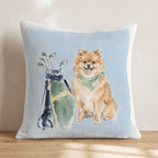 Golf Trip Pomeranian Throw Pillow - Hillcroft Home