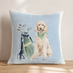 Golf Trip Poodle Throw Pillow - Hillcroft Home
