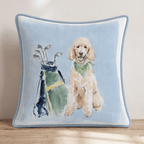 Golf Trip Poodle Throw Pillow - Hillcroft Home