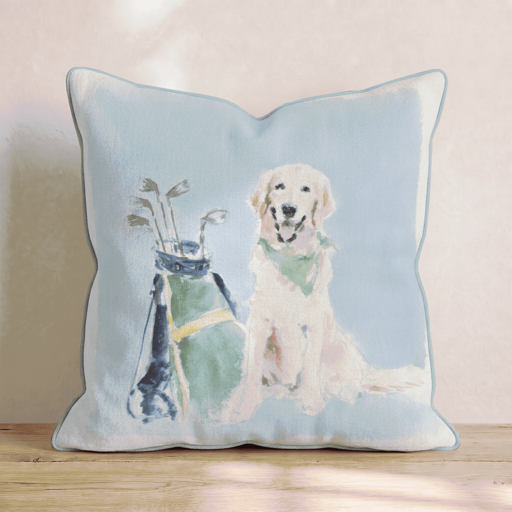 Golf Trip Retriever Throw Pillow - Hillcroft Home