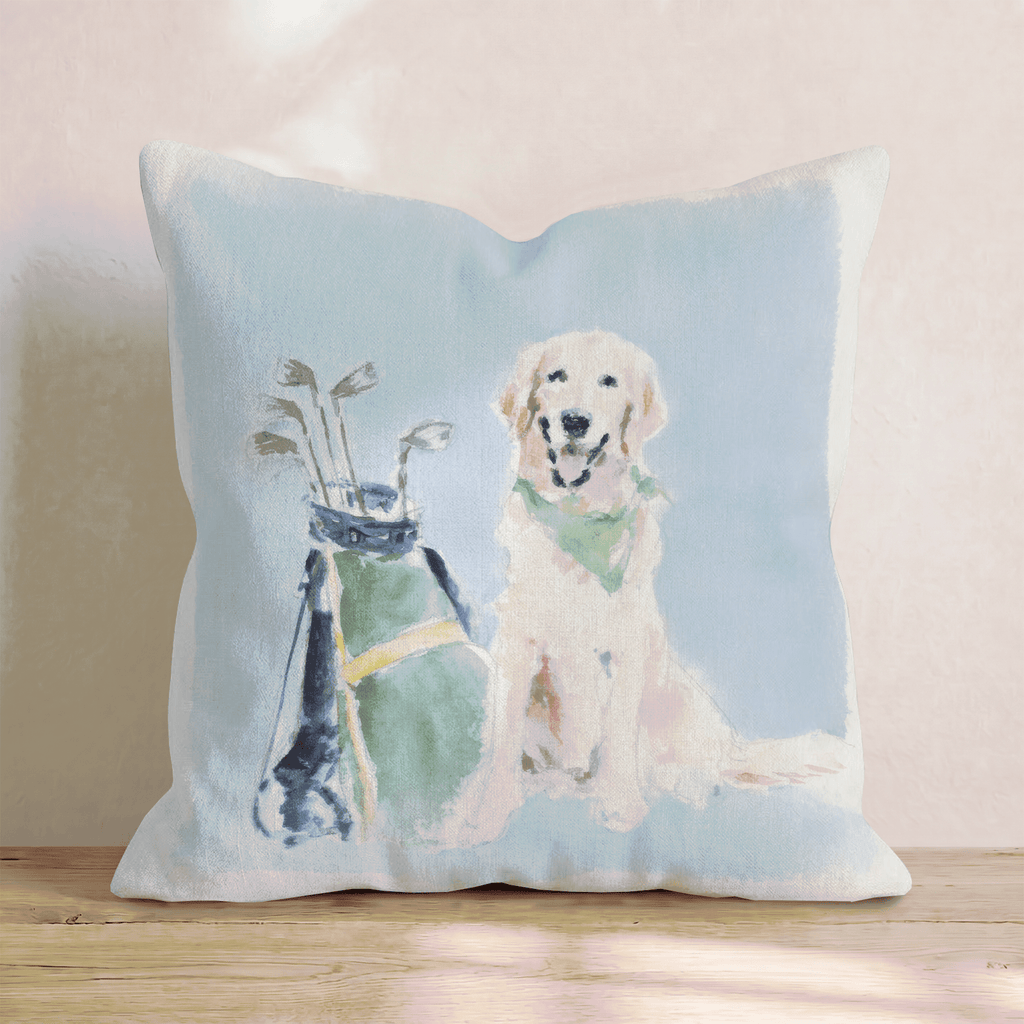 Golf Trip Retriever Throw Pillow - Hillcroft Home