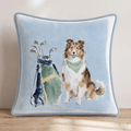 Golf Trip Shetland Sheepdog Throw Pillow - Hillcroft Home