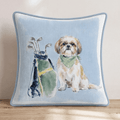 Golf Trip Shih Tzu Throw Pillow - Hillcroft Home