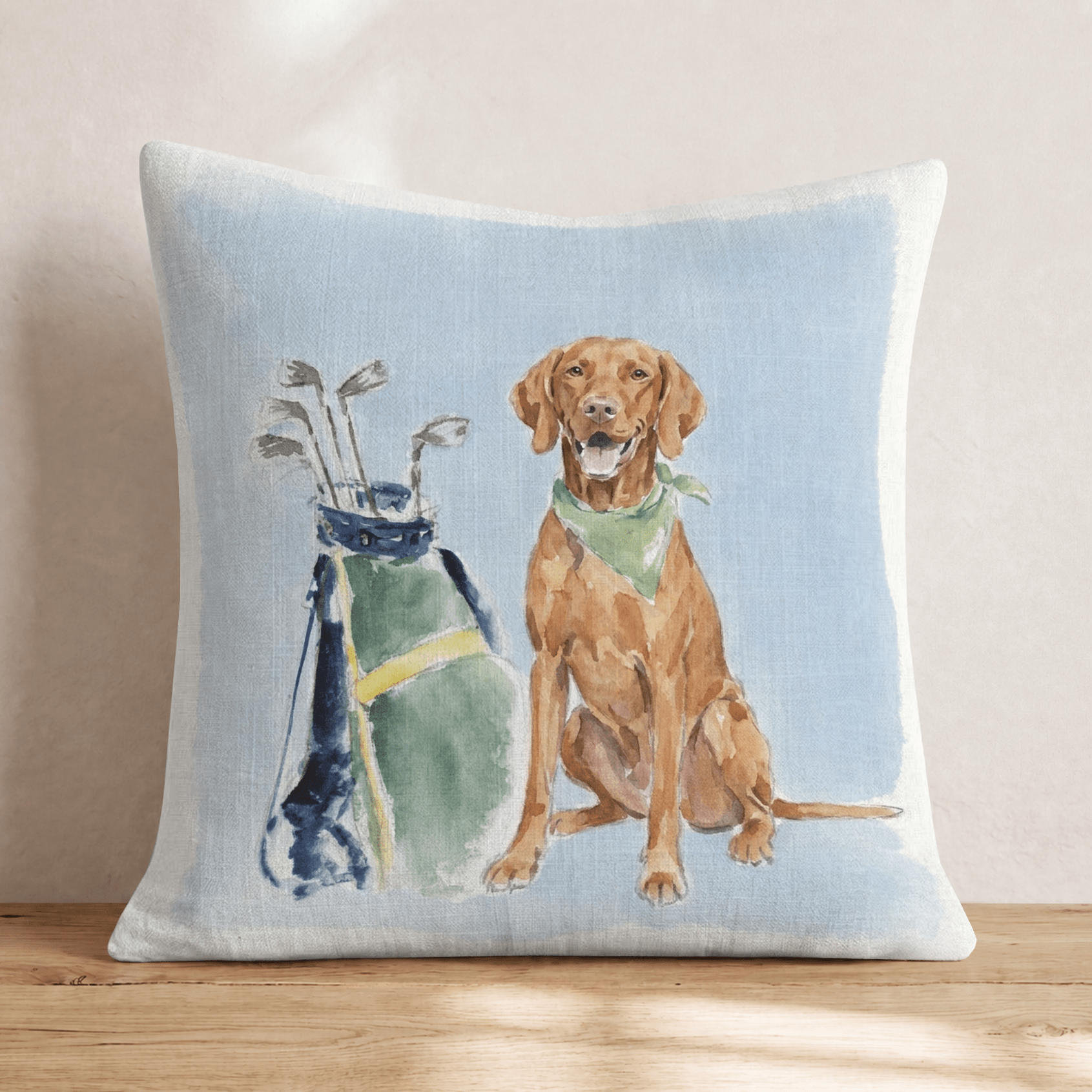 Golf Trip Vizsla Throw Pillow - Hillcroft Home