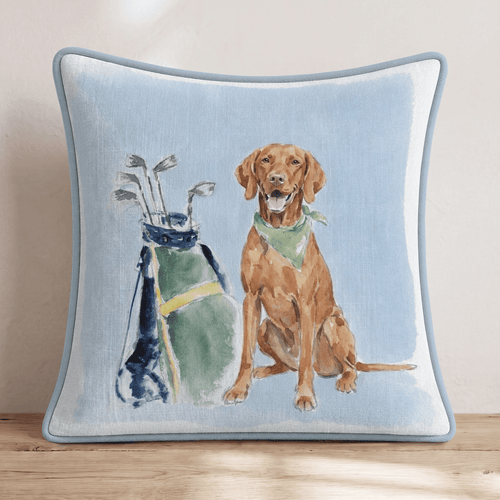 Golf Trip Vizsla Throw Pillow - Hillcroft Home
