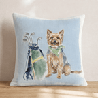 Golf Trip Yorkshire Terrier Throw Pillow - Hillcroft Home