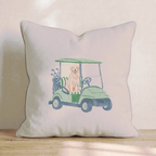 Golfing Golden Throw Pillow - Hillcroft Home