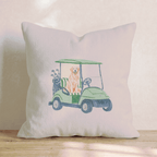 Golfing Golden Throw Pillow - Hillcroft Home
