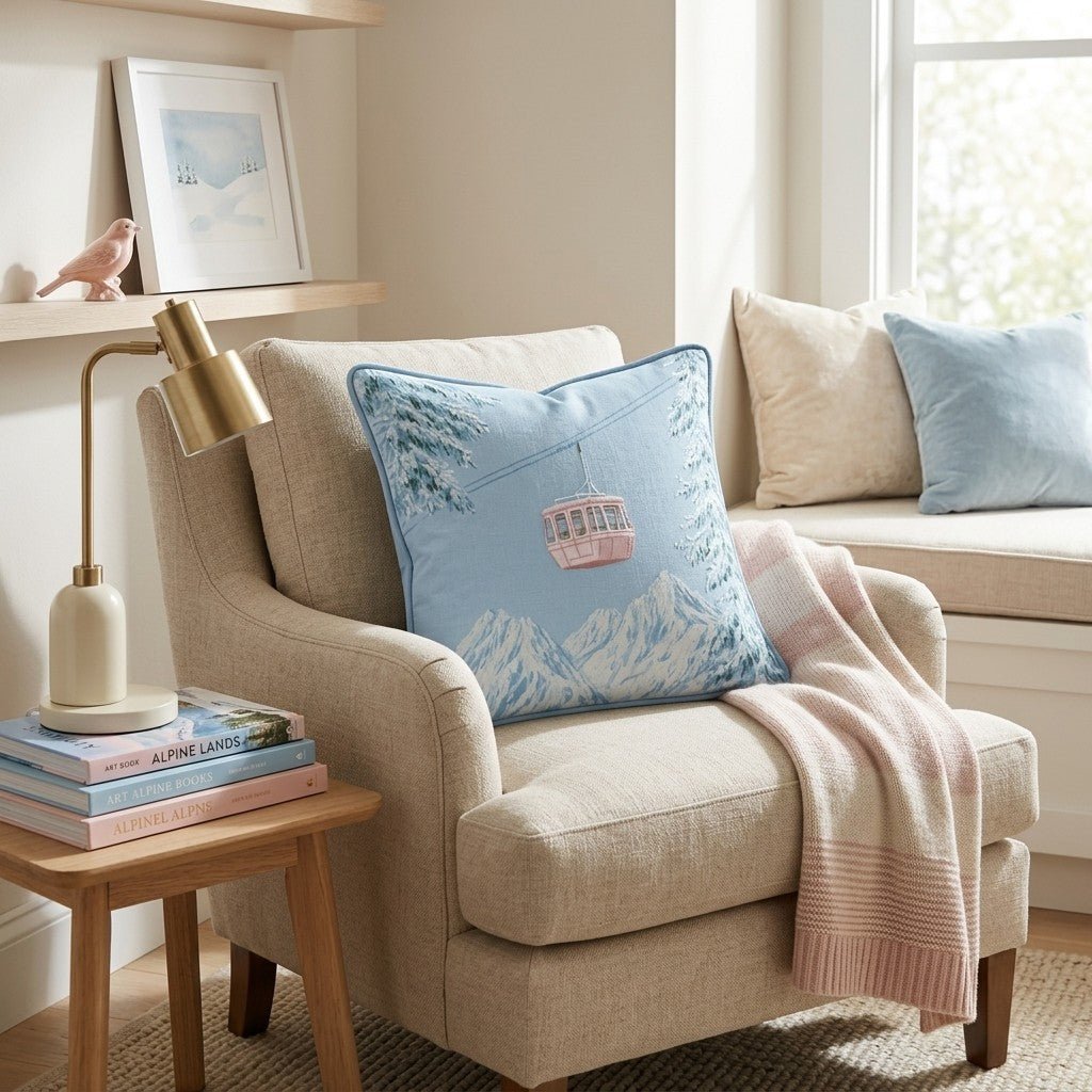 Gondala In The Sky Throw Pillow - Hillcroft Home