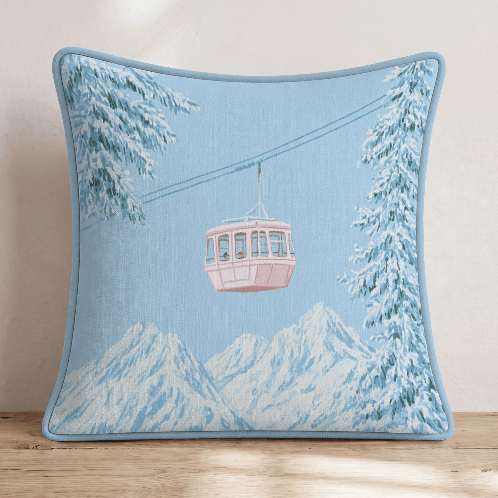 Gondala In The Sky Throw Pillow - Hillcroft Home