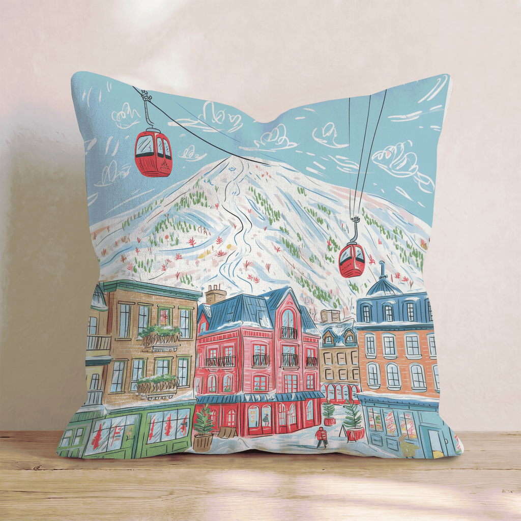 Gondola Mountain Village Throw Pillow - Hillcroft Home