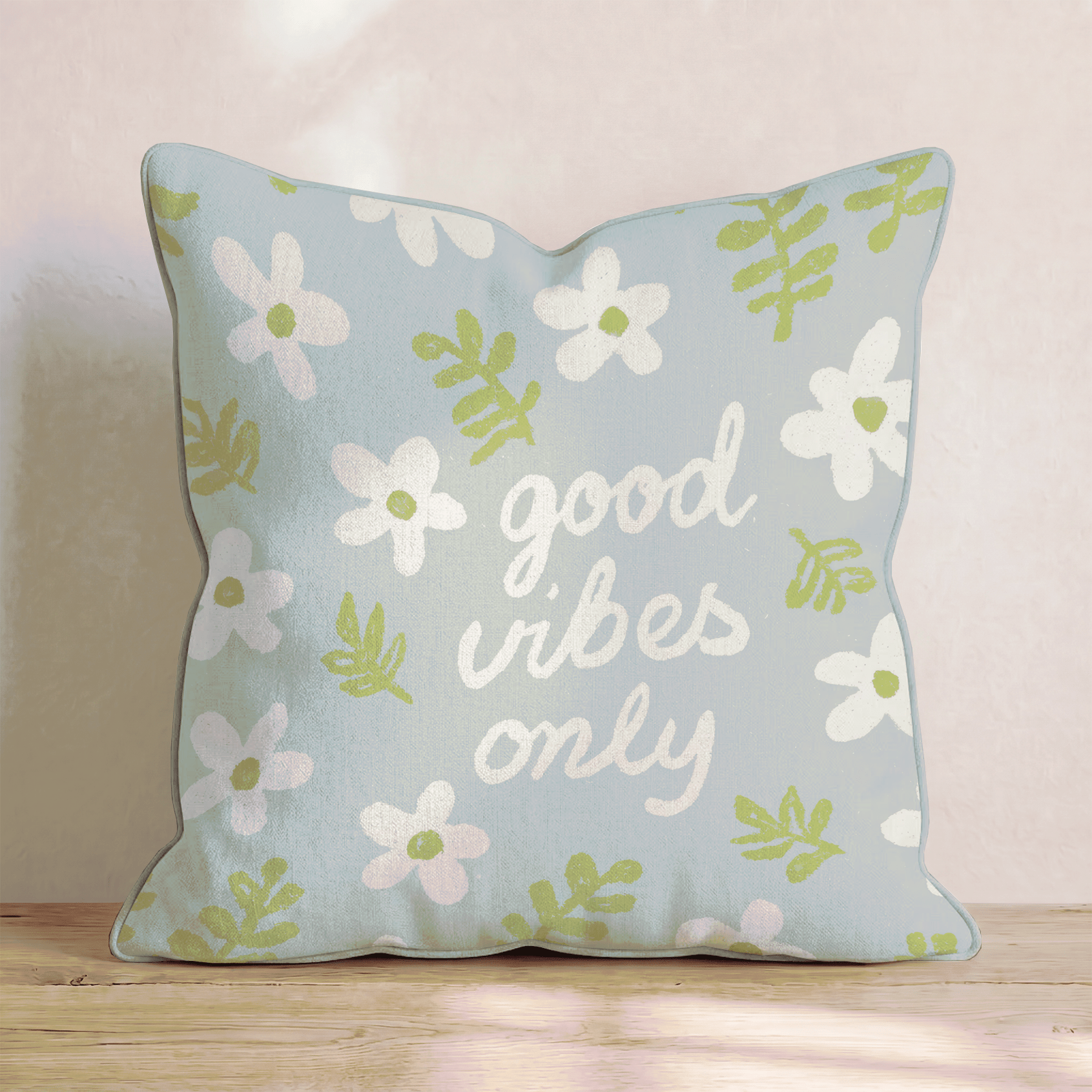 Good Vibes Only Throw Pillow - Hillcroft Home