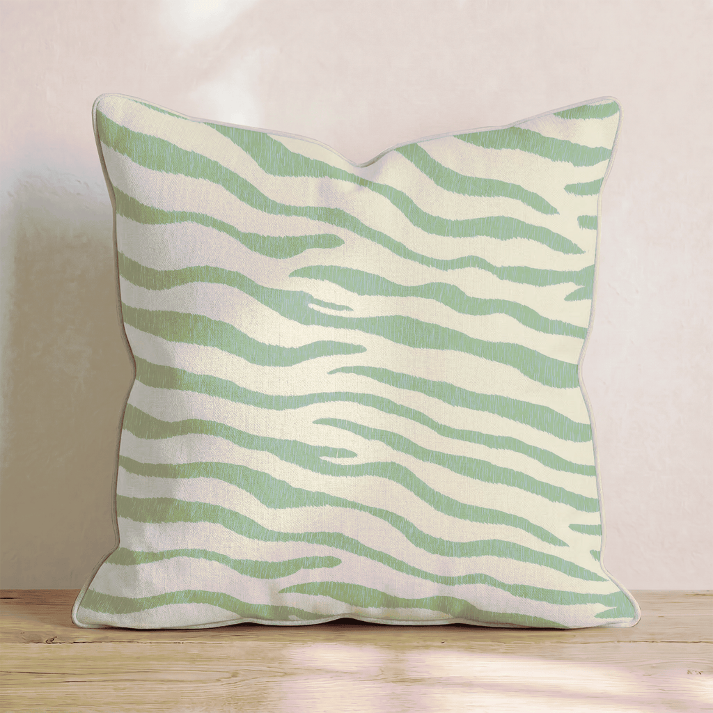 Gorgeous Green Zebra Throw Pillow - Hillcroft Home