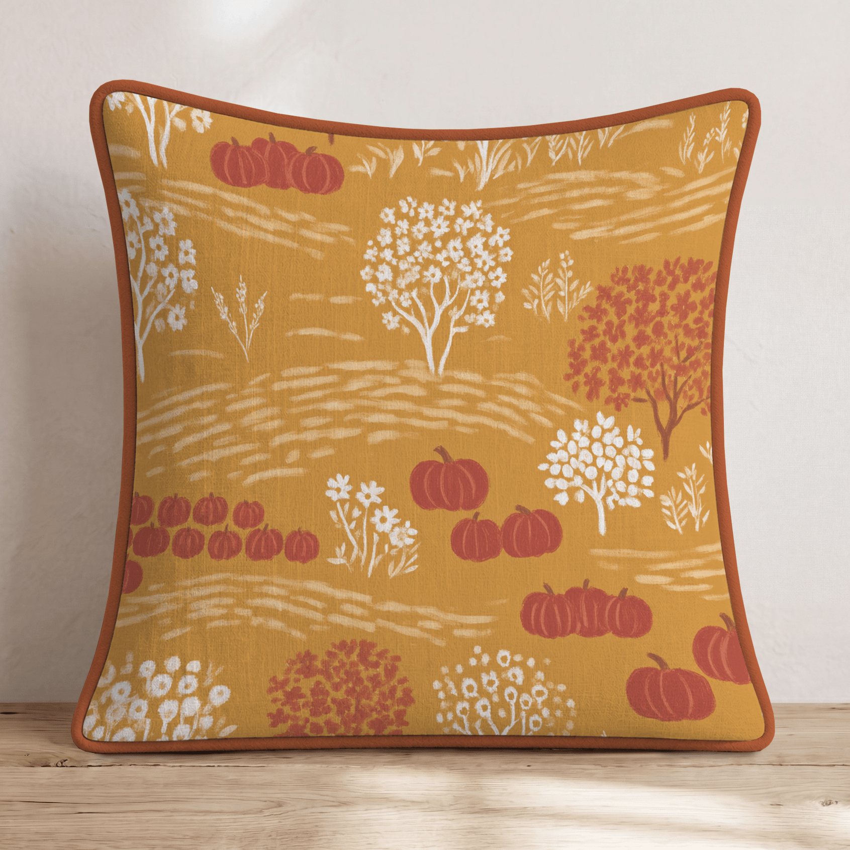 Gourd Garden Throw Pillow - Hillcroft Home
