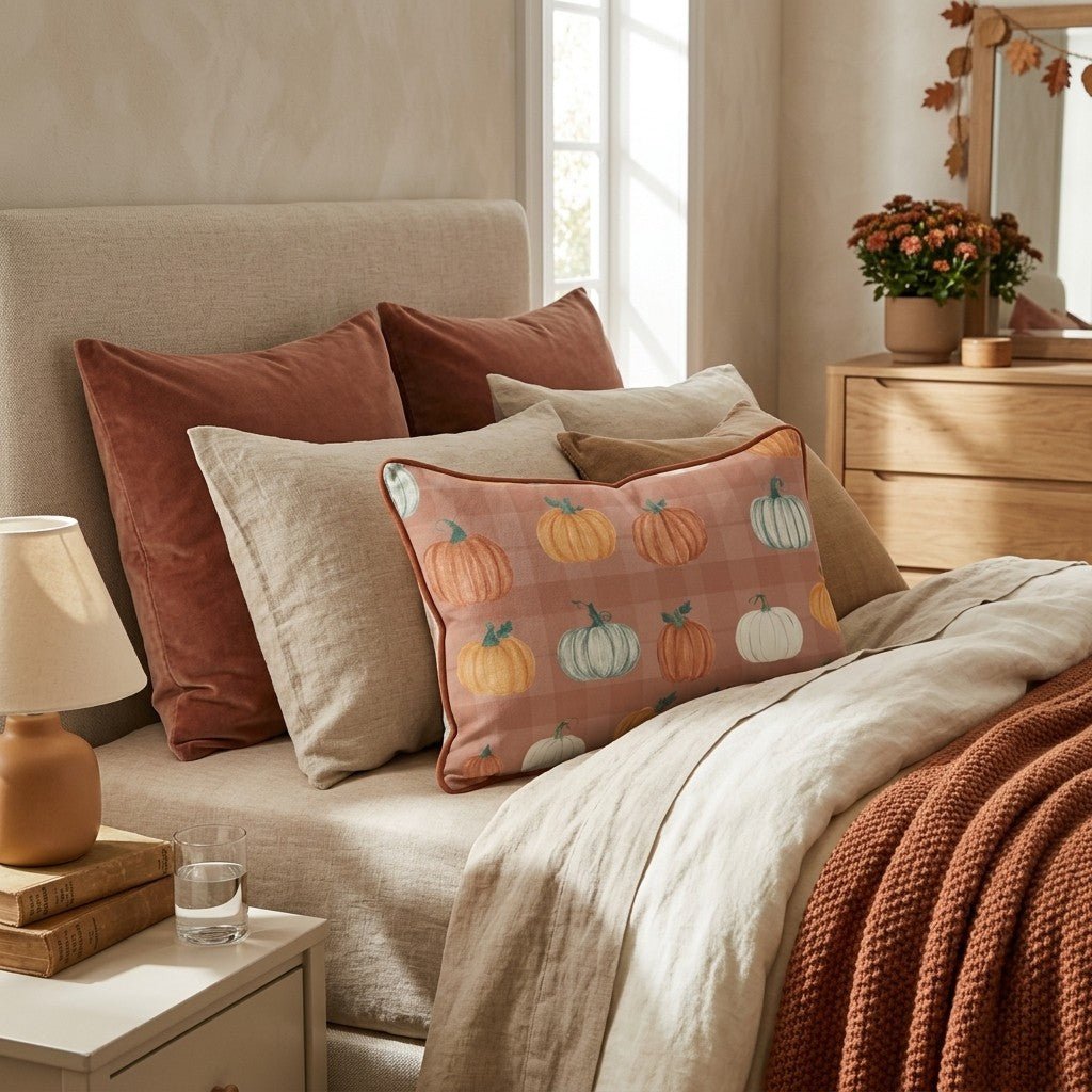 Gourd Gingham Throw Pillow - Hillcroft Home
