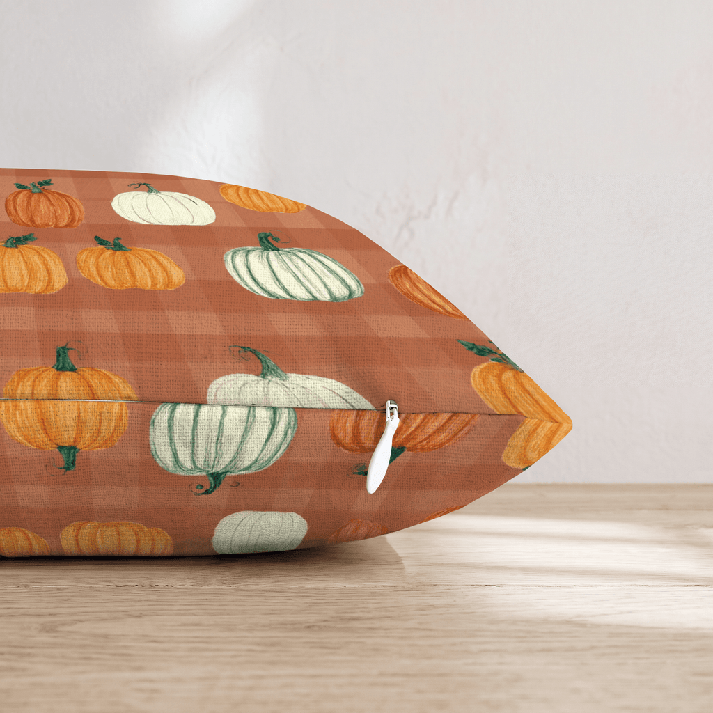 Gourd Gingham Throw Pillow - Hillcroft Home